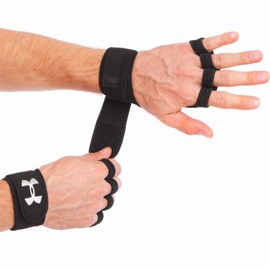 Перчатки атлетические для поднятия веса черные ВС-9992, M