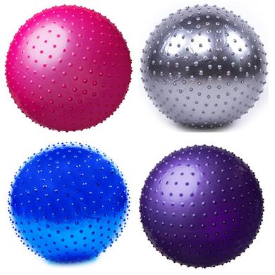 Мяч массажный для фитнеса фитбол 85 см фиолетовый 5415-4V
