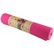 Килимок для йоги та фітнесу TPE 2 шари 6мм рожевий-світло-рожевий 5415-2PP