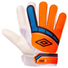 Перчатки футбольные юниорские оранжево-синие FB-838, 8