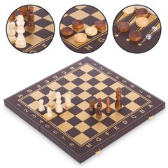 Шахматы, шашки, нарды 3 в 1 кожзам (40x40 см) L4008