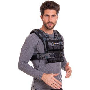 Жилет утяжелитель с регулируемым весом Zelart WEIGTH VEST TA-7817-16 вес-1-16кг камуфляж