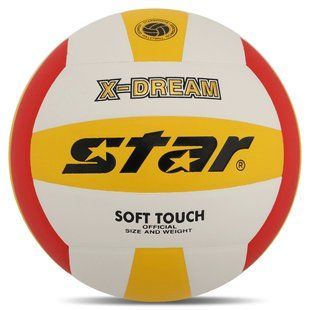 М'яч волейбольний STAR X-DREAM VB4025-34 колір білий-жовтий
