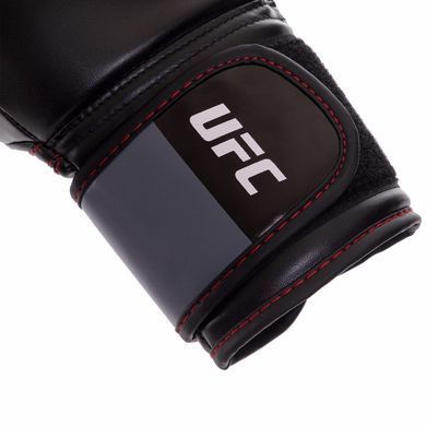 Рукавиці боксерські на липучці PU UFC Boxing UBCF-75605 10 унцій чорний