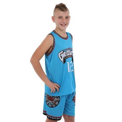 Форма баскетбольная детская NBA клуб Vancouver Grizzlies 12 BA-9832 размер XL цвет голубой