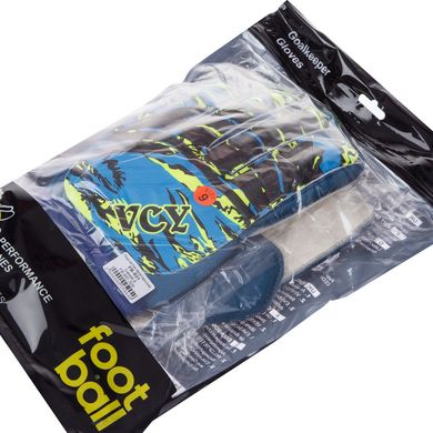 Перчатки для вратаря футбольные юниорские с защитными вставками VCY синие FB-931B, 5