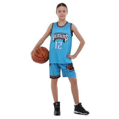 Форма баскетбольная детская NBA клуб Vancouver Grizzlies 12 BA-9832 размер XL цвет голубой