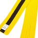 Пояс для кимоно двухцветный желто-черный SP-Planeta BO-7261, 220 см