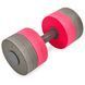 Гантель для аквафітнесу та аквааеробіки аква-гантель Aqua Dumbbell MadWave Round Bar Float M082502 колір сірий-рожевий