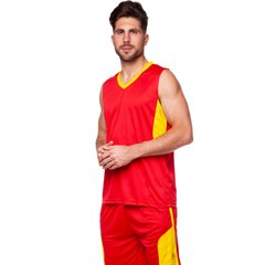 Баскетбольная форма мужская Lingo Star красная LD-8093, 160-165 см
