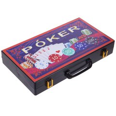 Подарунковий покерний набір 300 фішок у пластиковому кейсі 300S-2A