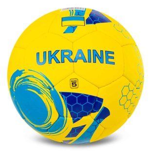 М'яч футбольний BALLONSTAR UKRAINE FB-5181 колір жовтий-блакитний