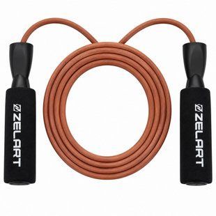 Скакалка кожаная Zelart FI-2562 2,75м коричневый