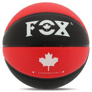 М'яч баскетбольний PU FOX BA-8710 колір чорний-червоний