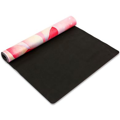 Фитнес коврик для йоги двухслойный 3мм Record FI-5662-28, Розовый