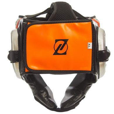 Шлем для бокса открытый оранжевый PU ZELART BO-1336