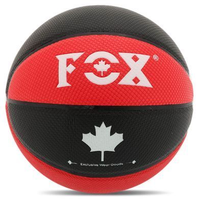 М'яч баскетбольний PU FOX BA-8710 колір чорний-червоний