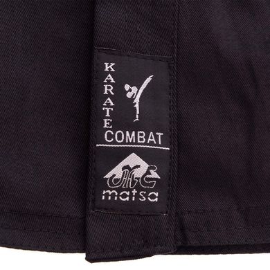 Кимоно для каратэ черное MATSA MA-0017, 160