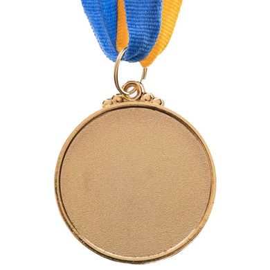 Спортивная медаль с лентой (1 шт) d=4,5 см C-3969-1-4,5, 1 место (золото)
