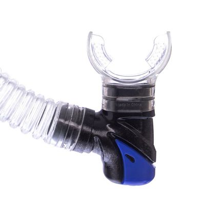 Набор для дайвинга (маска трубка) Zelart M153-SN124-PVC, Сине-серо-прозрачный