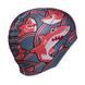 Шапочка для плавання силіконова юніорська MadWave Junior SHARKY M057911 колір бірюзовий